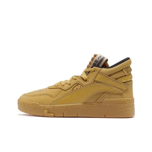 LINING Wave Non Slip Легкий MID Топ Скейтборд Кроссовки Женские Минеральный Желтый