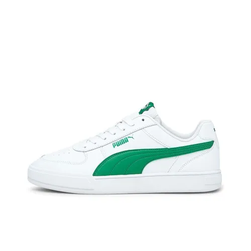 PUMA Caven Износостойкий Легкий Низкий Топ Кроссовки для скейтбординга Унисекс Белый Зеленый