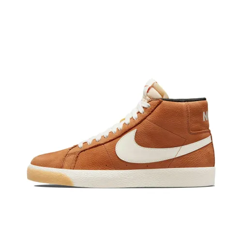 Nike Blazer Iso 'Темный Румяный' Slip-resistant Abrasion-resistant Легкий MID Скейтборд Кроссовки Мужской Коричневый