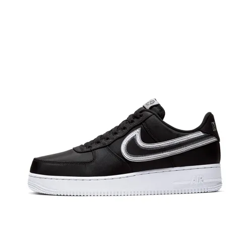 Nike Air Force 1 'Reverse Stitch' Low Top Скейтборд Кроссовки Унисекс Черный Белый