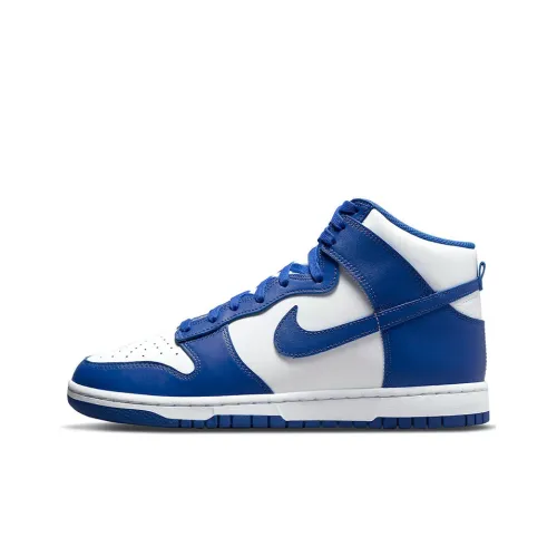 Nike Dunk High Retro 'Game Royal' High Top Скейтборд Кроссовки Унисекс Белый Синий