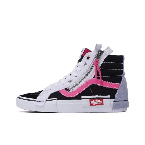 VANS SK8 Reissue CAP High Топ Скейтборд Кроссовки Унисекс Черный Розовый