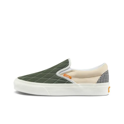 Vans CLASSIC Slip-On Износостойкий и Легкий Низкий Топ Скейтборд Кроссовки Унисекс Авокадо Цвет Блокировка