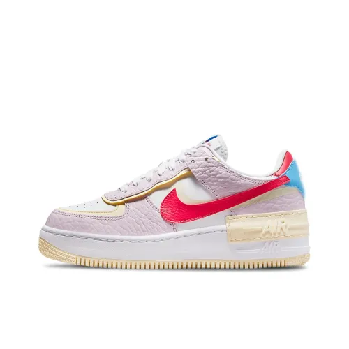 Nike Air Force 1 Shadow Low Top Скейтборд Кроссовки Женские Фиолетовый Желтый Белый Пэчворк