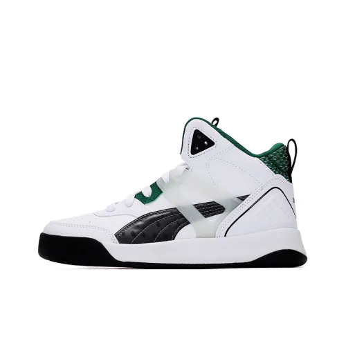 PUMA Backcourt MID Cyber Week MID Топ Скейтборд Кроссовки Унисекс Белый Зеленый