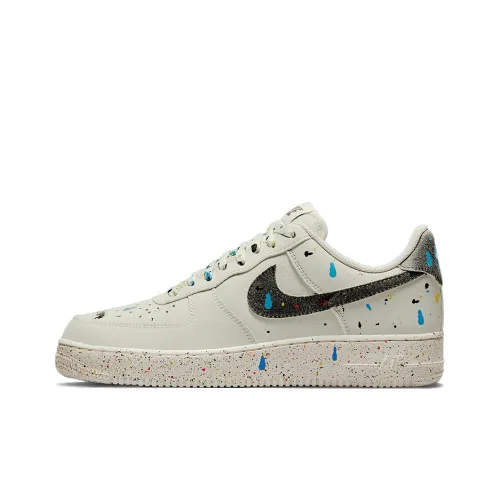 Nike Air FORCE 1 '07 LV8 'Брызги краски' Низкие кроссовки для скейтбординга Унисекс Костяной Белый Многоцветный