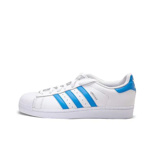 Adidas Originals Superstar Low Топ Скейтборд Кроссовки Унисекс Bright White Blue