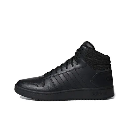 Adidas Neo Hoops 2,0 MID Slip-Resistant Abrasion-Resistant Легкий MID Скейтбординг Топ Кроссовки Мужские Pure Black