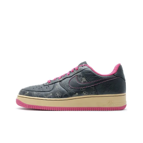 Nike Air FORCE 1 Non Slip Легкий Низкий Топ Скейтбординг Кроссовки Мужские Белый Розовый Красный