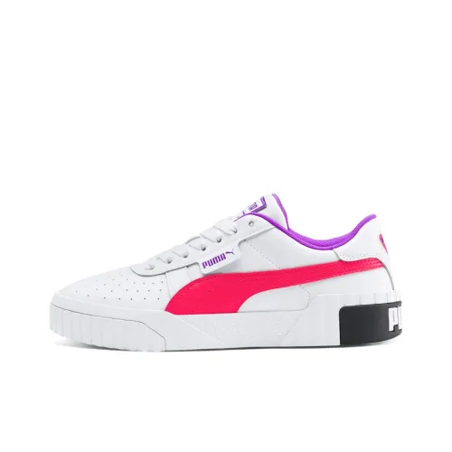 PUMA Cali Series Chase Low Топ Кроссовки для скейтбординга Женские Белые Розовые