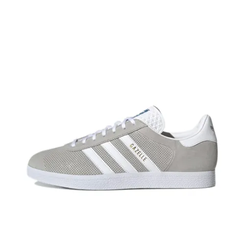 Adidas Originals Gazelle Abrasion Resistant Покрытие Низкие Кроссовки для скейтбординга Унисекс Серый Платина