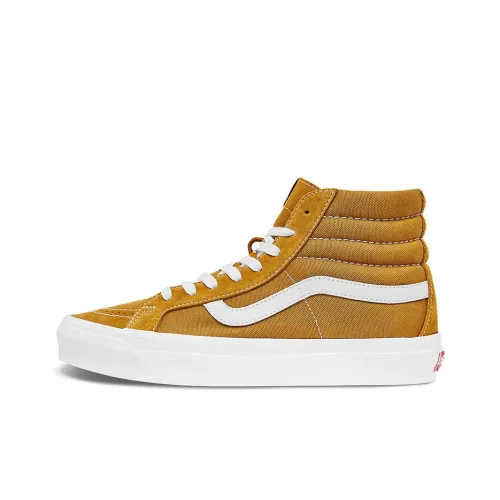 Vans SK8 Slip-Resistant Lightweight Abrasion-Resistant High-Top Skateboard Shoes Unisex Orange Вансы SK8 противоскользящие легкие устойчивые к истиранию высокие кеды для скейтбординга унисекс оранжевые
