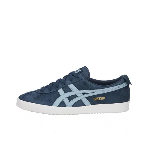 Onitsuka Tiger Delegation Mexico Slip-resistant Abrasion-resistant Low Top Skateboard Shoes Unisex Marine Blue Перевод Onitsuka Tiger Delegation Mexico Противоскользящие Износостойкие Низкие Кеды для скейтбординга Унисекс Морской Синий