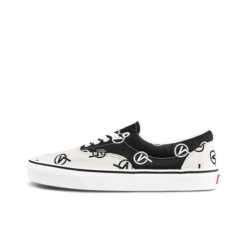 VANS Era Low Топ Скейтборд Кроссовки Унисекс Бежевый Белый Черный