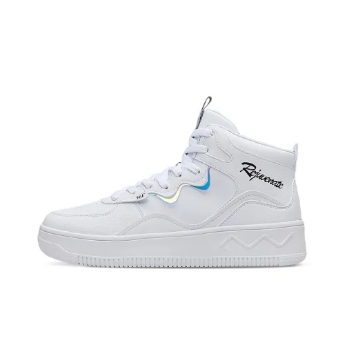 361° Противоскользящие Износостойкие Легкие Высокие Кроссовки для скейтбординга Перо Белые