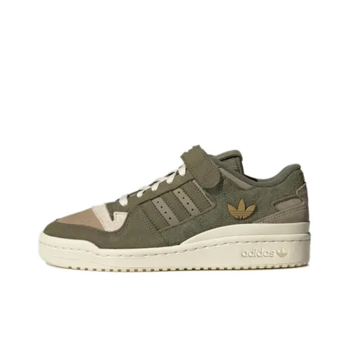Adidas Originals FORUM 84 Low Покрытие Устойчивое к истиранию Низкий Топ Скейтборд Кроссовки Женские Армейский зеленый