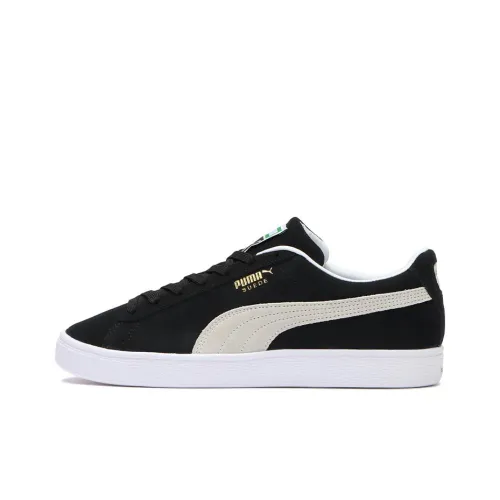 PUMA Suede Low Top Скейтборд Кроссовки Унисекс Черный Белый