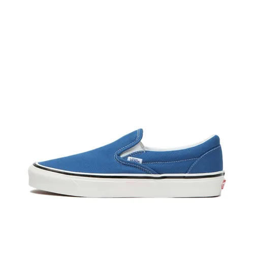 VANS Slip On 98 D Устойчивый к истиранию Амортизирующий Легкий Дышащий Низкий Топ Скейтборд Кроссовки Унисекс Синий