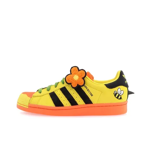 Melting Sadness x Adidas Originals SUPERSTAR Babo Low Скейтборд Кроссовки Унисекс Черный Желтый Оранжевый