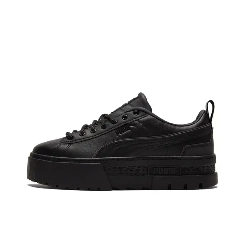 PUMA Mayze Reflective Низкие Кроссовки для Скейтбординга Женские Чисто Черные