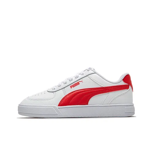 PUMA Caven Low Топ Скейтборд Кроссовки Унисекс Белый Красный