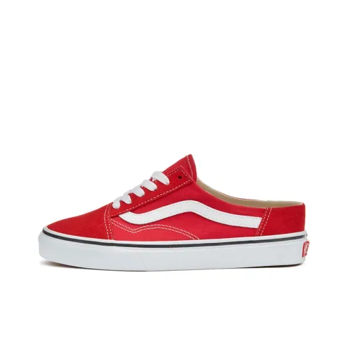 Vans Old Skool Collection Mule Low Топ Скейтборд Кроссовки Unisex Гонка Красный