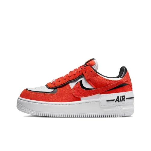 Nike Air Force 1 Shadow Slip Resistant Abrasion Resistant Легкий Low Топ Кроссовки для скейтбординга Женские Красно-белый