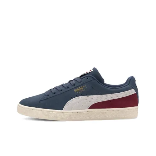 PUMA Suede Series Классические Низкие Кроссовки для Скейтбординга Мужские Красные Синие