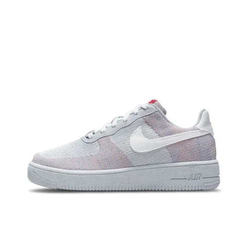 Nike Air FORCE 1 Crater Flyknit Air Force 1 Low Топ Скейтбординг Мужской Серый Белый Красный