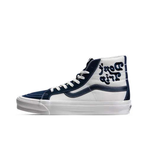 Бесплатно Easy x VANS SK8 Vault Og LX High Топ Скейтборд Кроссовки Unisex Синий Белый