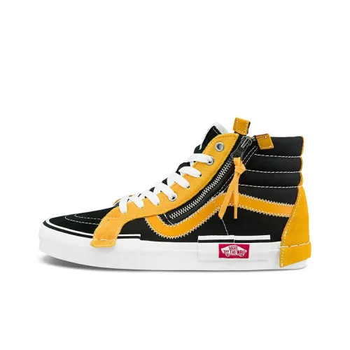 VANS SK8 Reissue Кепка Дышащие Высокие Кроссовки для Скейтбординга Унисекс Черные Желтые