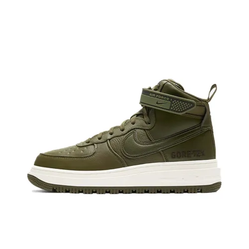 Nike Air Force 1 GTX Boot Покрытие Противоскользящий Высокий Топ Скейтбординг Мужской Оливково-зеленый