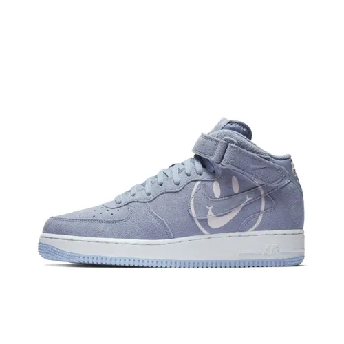 Nike Air FORCE 1 Have A Nike Day Slip-Resistant Coating MID Skateboard Shoes Unisex Light Blue Найк Эйр ФОРС 1 Have A Nike Day Противоскользящее Покрытие MID Скейтборд Кроссовки Унисекс Светло-Синий