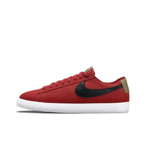 Nike Blazer Cinnabar Нескользящий Легкий Низкий Топ Скейтборд Кроссовки Мужские Красный Черный