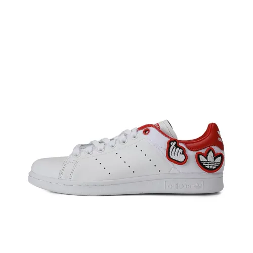 Adidas Originals StanSmith Low Топ Скейтборд Кроссовки Унисекс Белый Красный