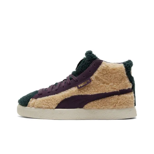 PUMA Basket MID Топ Кроссовки для скейтбординга Унисекс Коричнево-зеленый