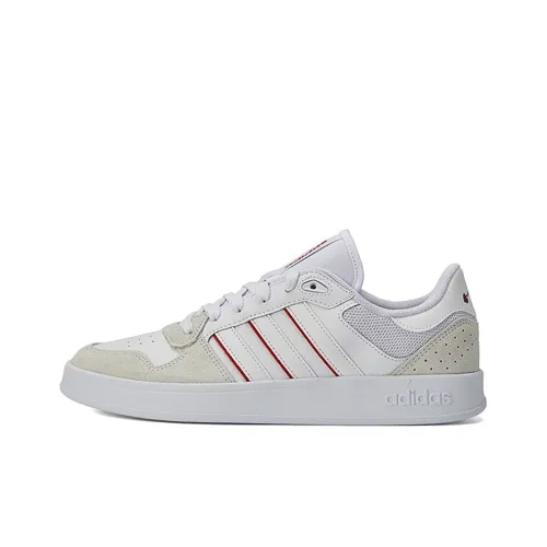 Adidas Neo Breaknet Plus Slip-Resistant Abrasion-Resistant Low-Top Skateboard Shoes Men's White Red