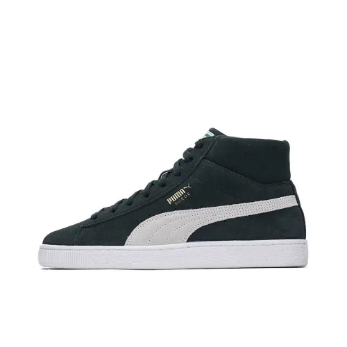 PUMA Suede MID XXI MID Топ Скейтборд Кроссовки Унисекс Зеленый