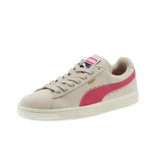 PUMA Suede Series Классические Низкие Кроссовки для Скейтбординга Женские Розовые Серые Желтые