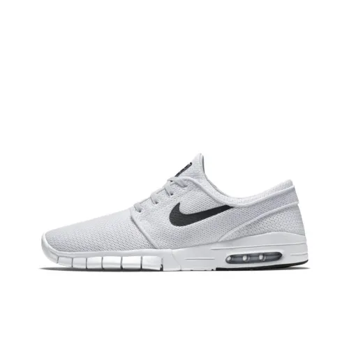 nike SB Stefan Janoski Max Белый черный Нескользящий Легкий Низкий Топ Скейтборд Кроссовки Мужской Серый белый
