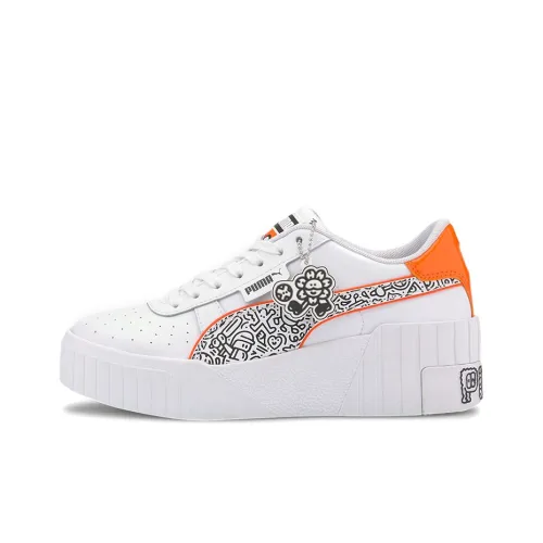 Mr Doodle X PUMA Cali Series Wedge Low Топ Скейтборд Кроссовки Женские Белые