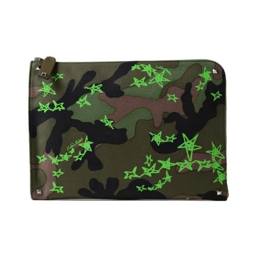 Valentino Кожа Клатч Унисекс Зеленый