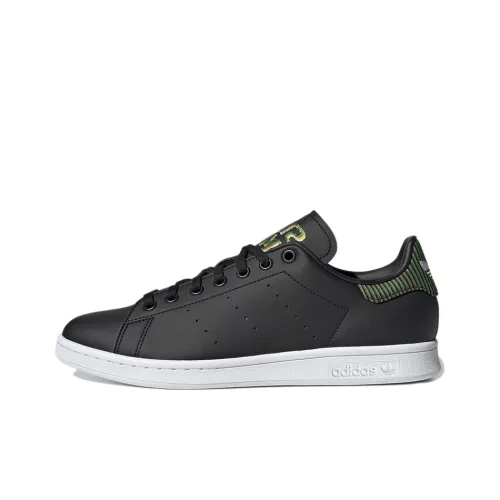 Adidas Originals StanSmith Slip-Resistant Низкие Кроссовки для Скейтбординга Мужские Черные Зеленые Желтые