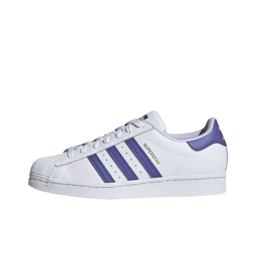 Adidas Originals SUPERSTAR Low Топ Скейтборд Кроссовки Унисекс Белый Фиолетовый Желтый