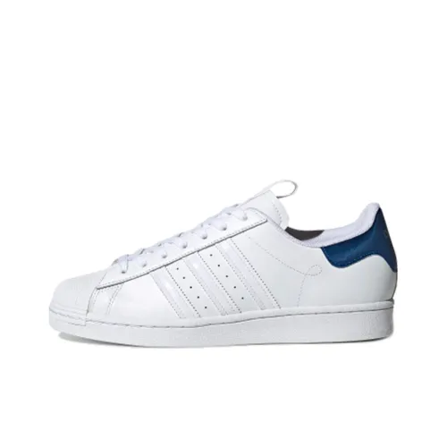 Adidas Originals Superstar Series Low Топ Скейтборд Кроссовки Унисекс Белый Синий