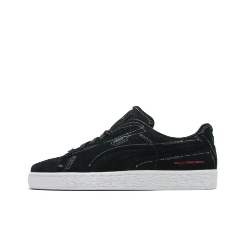 PUMA Suede Series Классический Цветочный Мастер Низкие Кроссовки для скейтбординга Унисекс Черные