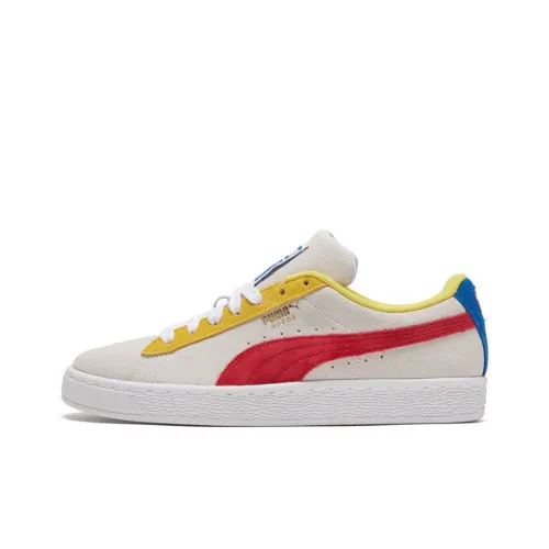 PUMA Suede Classic Low Топ Скейтборд Кроссовки Унисекс Белый Желтый