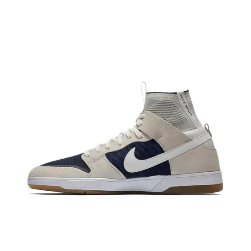 Nike Dunk SB Elite Anti-Slip Lightweight High Top Скейтборд Кроссовки Мужские Белый Синий