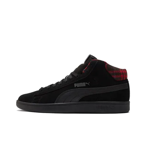 PUMA Smash v2 MID Топ Кроссовки для скейтбординга Унисекс Черный