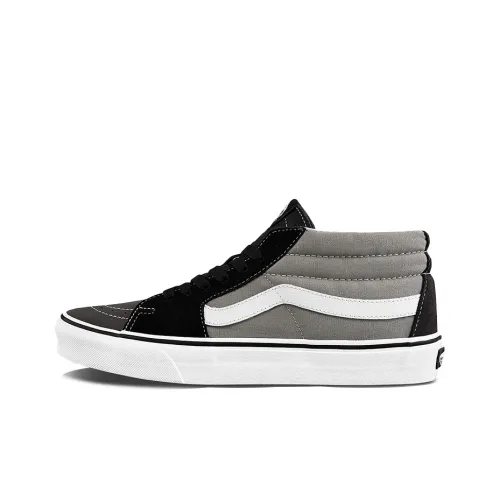 VANS SK8 MID Топ Скейтборд Кроссовки Унисекс Черный Белый Серый